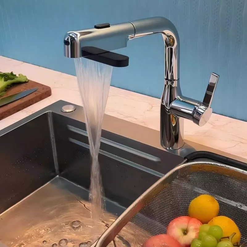 Rubinetto da cucina con ascensore con display digitale